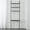 Stairway Black Wall Mount Desk With Shelves 96'' -Cb2 Pop Shop StairwayDeskBlackTallBlkROS18
