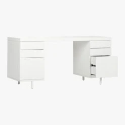 Stairway 6-Drawer White Wood Desk -Cb2 Pop Shop StairwayModDskW2DrwrWtAV3QS20
