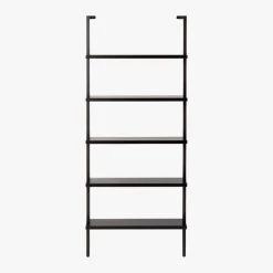 Stairway Black Wall-Mounted Bookcase - 72.5" Height 9 Stairway Black Wall-Mounted Bookcase - 72.5" Height -Cb2 Pop Shop StairwayShortBookshelfBlkS18