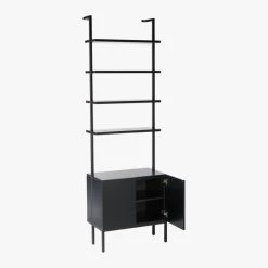 Stairway Black Cabinet - 96" Height -Cb2 Pop Shop StairwayTallBlkCabinet3QAVS19
