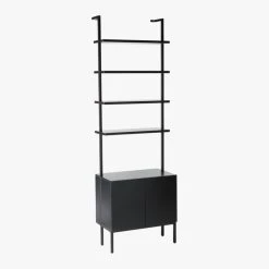 Stairway Black Cabinet - 96" Height -Cb2 Pop Shop StairwayTallBlkCabinet3QS19