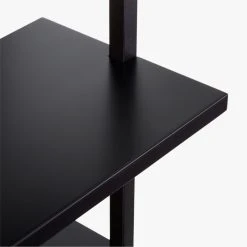 Stairway Black Metal Wall Mount Bookshelf 96'' -Cb2 Pop Shop StairwayTallBookshelfBlkAVS18