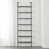 Stairway Black Metal Wall Mount Bookshelf 96'' 1 Stairway Black Metal Wall Mount Bookshelf 96'' -Cb2 Pop Shop StairwayTallBookshelfBlkROS18 1x1