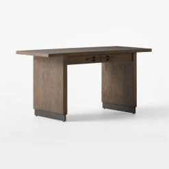 Stilt 2-Drawer Fumed Oak Wood Desk -Cb2 Pop Shop StiltFumedOakDesk3QSSF22