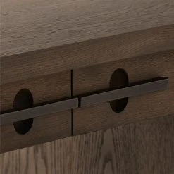 Stilt 2-Drawer Fumed Oak Wood Desk -Cb2 Pop Shop StiltFumedOakDeskAVSSF22