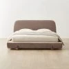 Stivale Light Brown Velvet Queen Bed 1 Stivale Light Brown Velvet Queen Bed -Cb2 Pop Shop StivaleMushroomQBedSHS23