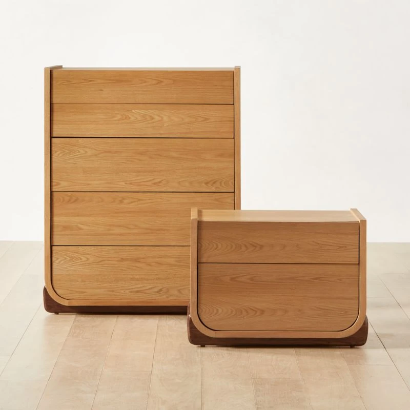 Stivale 2-Drawer Oak Nightstand 4 Stivale 2-Drawer Oak Nightstand - Image 2