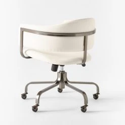Stretta Ivory Velvet Office Chair -Cb2 Pop Shop StrettaIvoryMtlOffcChair3QBSSS22