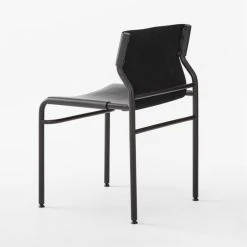 Surf Sling Black Leather Dining Chair -Cb2 Pop Shop SurfBkLthrSlingDiningChr3QBSSF22