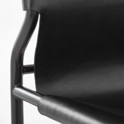 Surf Sling Black Leather Dining Chair -Cb2 Pop Shop SurfBkLthrSlingDiningChrAVSSF22