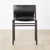 Surf Sling Black Leather Dining Chair
