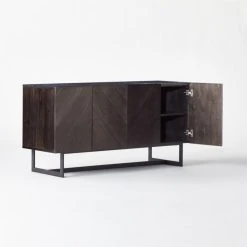 Suspend Marble And Black Walnut Wood Media Console -Cb2 Pop Shop SuspendChrcMediaConsole3QAVSSS21