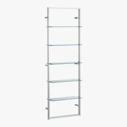Tesso Chrome Metal Wall Mount Bookshelf -Cb2 Pop Shop TessoBookcaseChrmGls3QF8
