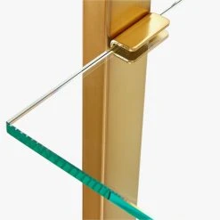 Tesso Brass Metal Wall Mount Bookshelf 15 Tesso Brass Metal Wall Mount Bookshelf -Cb2 Pop Shop TessoBrushedBrassBookcsAVS20