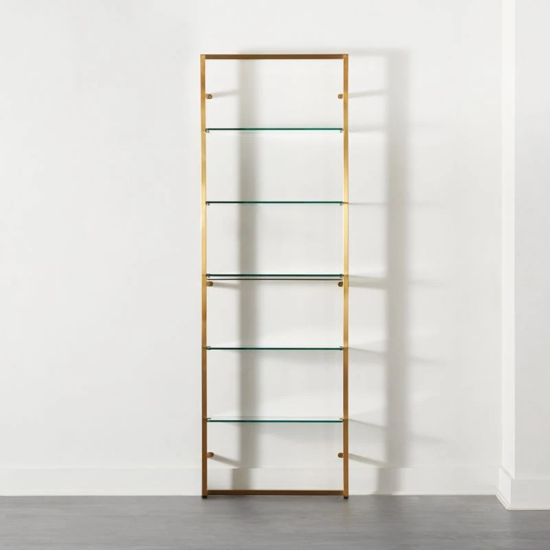 Tesso Brass Metal Wall Mount Bookshelf 3 Tesso Brass Metal Wall Mount Bookshelf