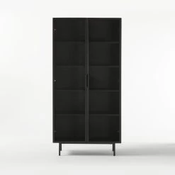 Trace Black Wire Bookcase -Cb2 Pop Shop TraceBlkMeshDoorBookcaseSOF20