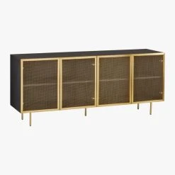 Trace Brass Wire Mesh Credenza -Cb2 Pop Shop TraceBrssMeshDrMediaCrdnz3QFS18