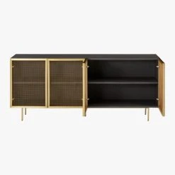 Trace Brass Wire Mesh Credenza -Cb2 Pop Shop TraceBrssMeshDrMediaCrdnzAVS18