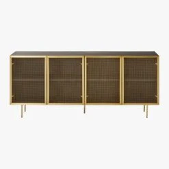 Trace Brass Wire Mesh Credenza -Cb2 Pop Shop TraceBrssMeshDrMediaCrdnzS18