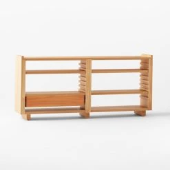 Ventura White Oak Console Table -Cb2 Pop Shop VenturaNtchdShrtBkshlf3QBSSS22