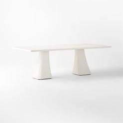 Via Rectangular White Plaster Dining Table 10 Via Rectangular White Plaster Dining Table -Cb2 Pop Shop ViaPlasterDiningTable3QSSS22