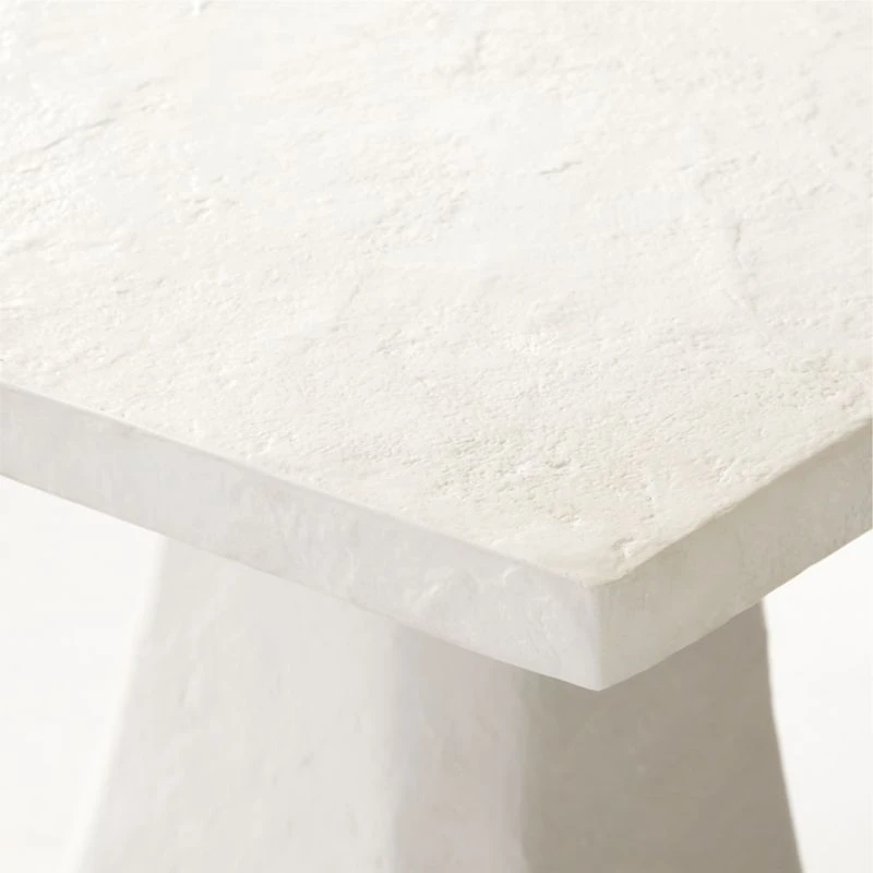 Via Rectangular White Plaster Dining Table 7 Via Rectangular White Plaster Dining Table - Image 5