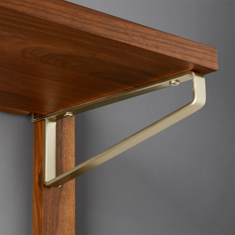 Walnut Modular Triple Shelf 88" 8 Walnut Modular Triple Shelf 88" - Image 6