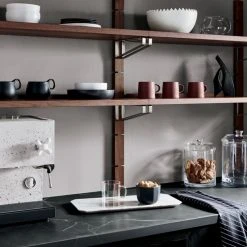 Walnut Modular Single Shelf 39.5" -Cb2 Pop Shop WalnutModularShelfSystemAG21 1x1