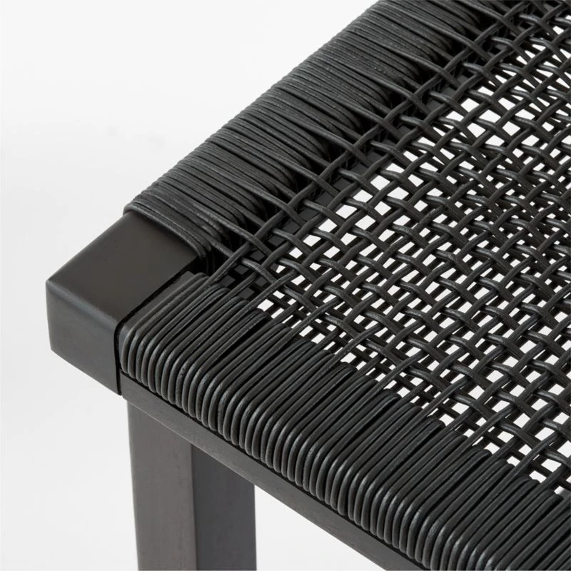 Wrapped Black Leather Counter Stool Set Of 2 8 Wrapped Black Leather Counter Stool Set Of 2 - Image 6