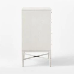 Connoisseur 5-Drawer Whitewashed Oak Wood Dresser Model 1003 -Cb2 Pop Shop WtWd1003CnnssrDresserSDSSS22