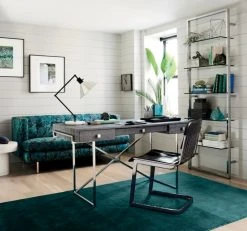 Tesso Chrome Metal Wall Mount Bookshelf -Cb2 Pop Shop avalondeskFB17