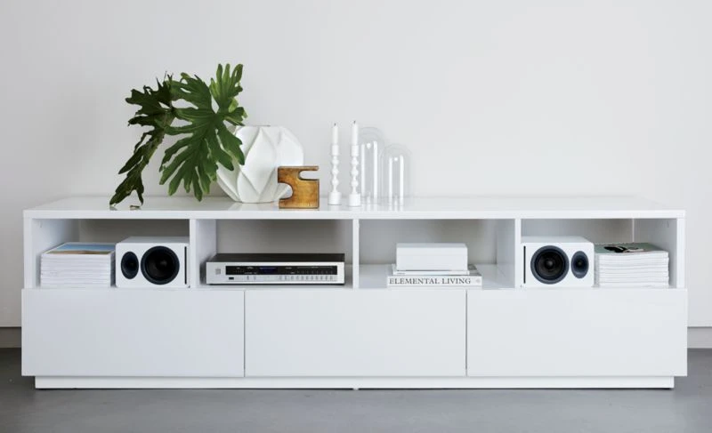 Chill High-Gloss White Media Console 80'' 4 Chill High-Gloss White Media Console 80'' - Image 2