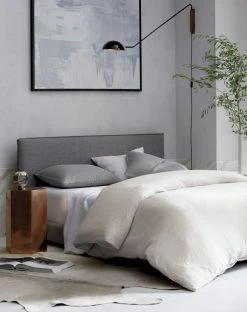 Facade Grey Tweed Queen Bed -Cb2 Pop Shop facadegreyqueenbedFB17