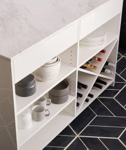 White Marble Kitchen Island -Cb2 Pop Shop marbletopislandav2JN18