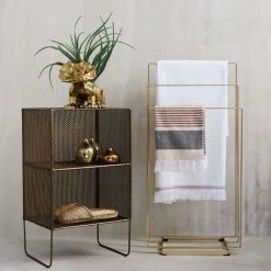 Sift Gold Metal Side Table -Cb2 Pop Shop siftgold2 storytowerACFB17